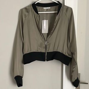 Zara Cropped Zip Top Large